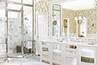 Glitzy bathroom chandelier