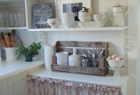 Soft floral cabinet curtain with ruffle top