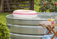 A stock tank as a pool