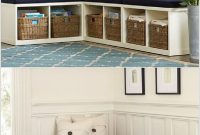 Benches with pull out baskets