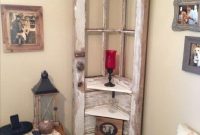 Corner shelf from a reclaimed door