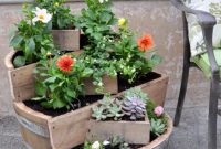 Recycled barrel planter