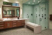 Shower and steam room in one space.
