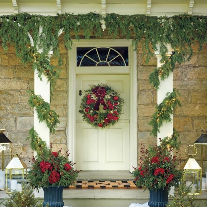 Adorable christmas porch décoration ideas 16