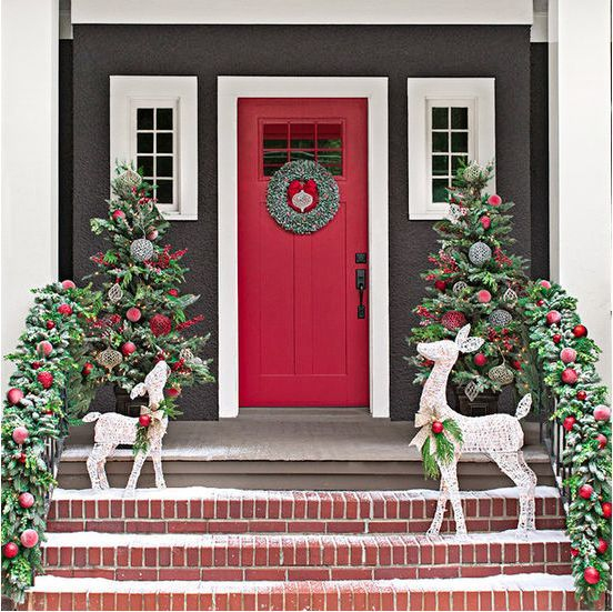 Adorable christmas porch décoration ideas 21