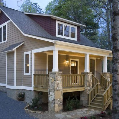 Exterior paint colors for house with brown roof 23
