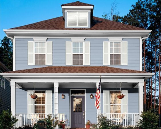 Exterior paint colors for house with brown roof 25