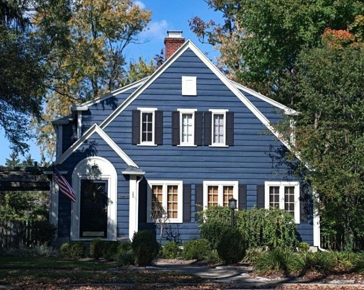 Exterior paint colors for house with brown roof 29