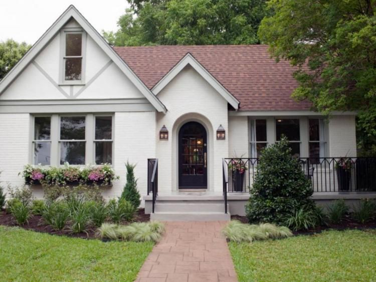 Exterior paint colors for house with brown roof 36