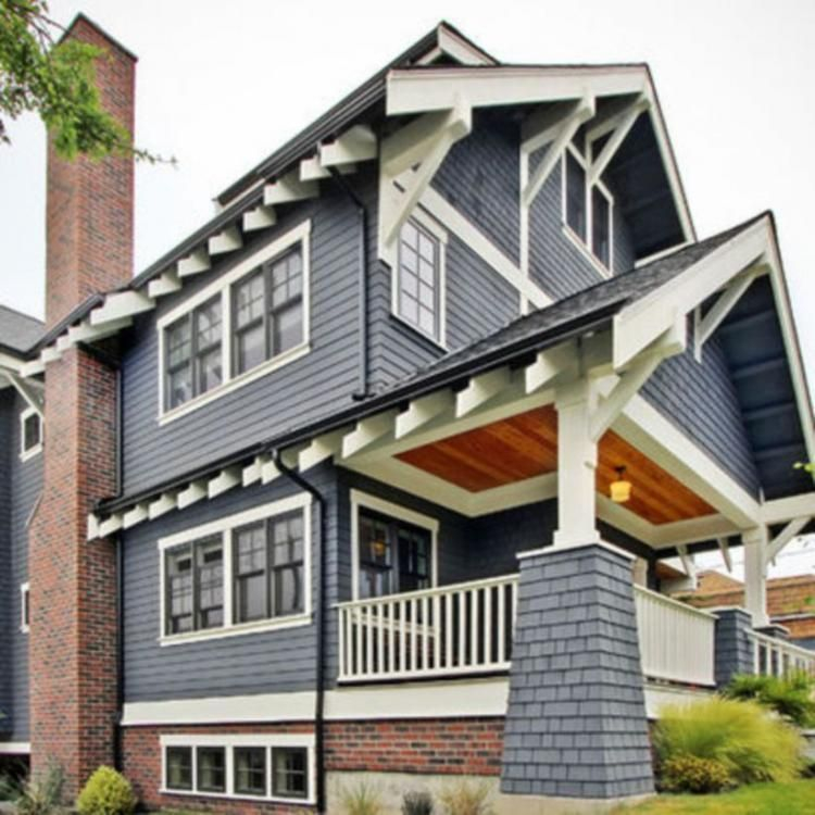 Exterior paint colors for house with brown roof 43