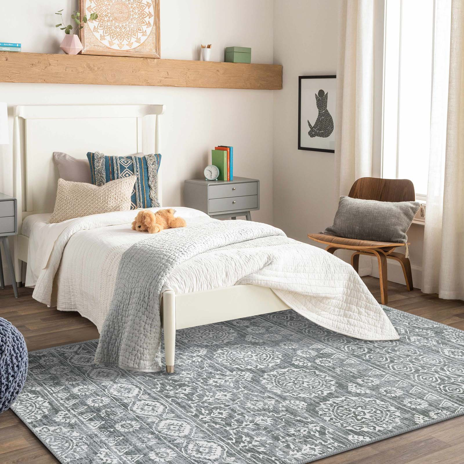 Farmhouse bedroom area rug