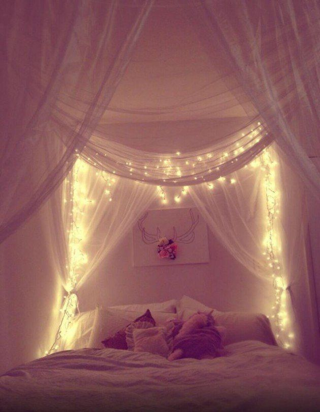 Awesome string light ideas for bedroom 21