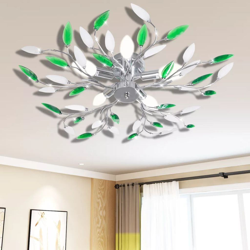 Green-white-ceiling-lamp-with-acrylic-crystal-leaf-arms-for-5-e14bulbs-432458-0._{0}_