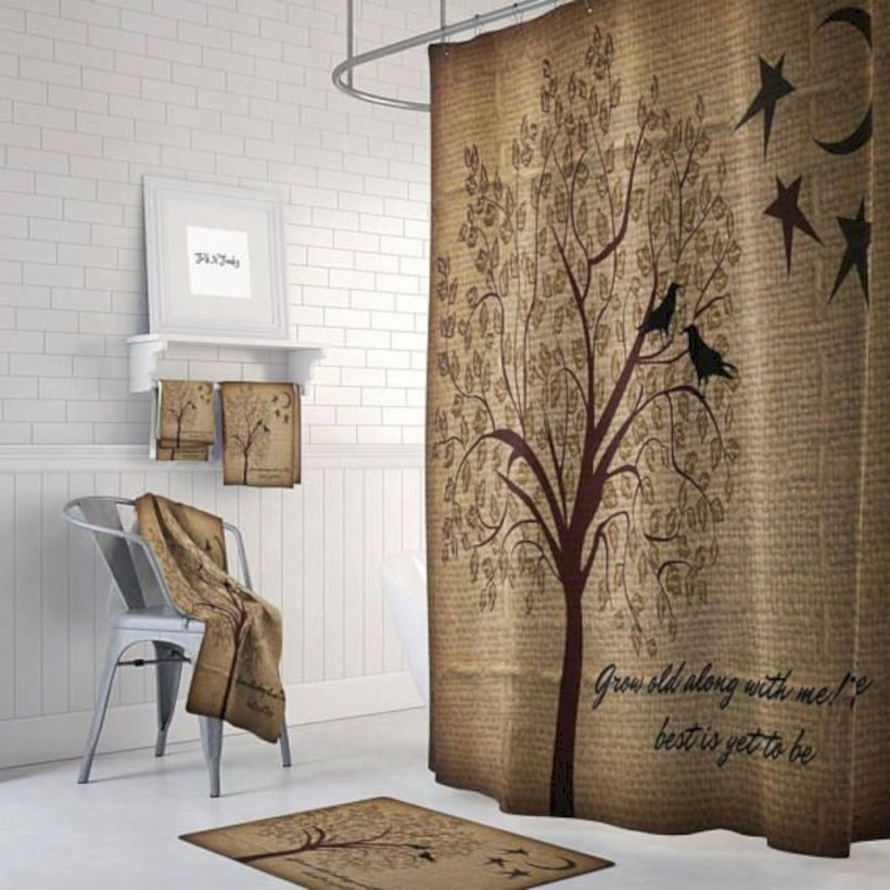 Rustic farmhouse bathroom ideas with shower 100
