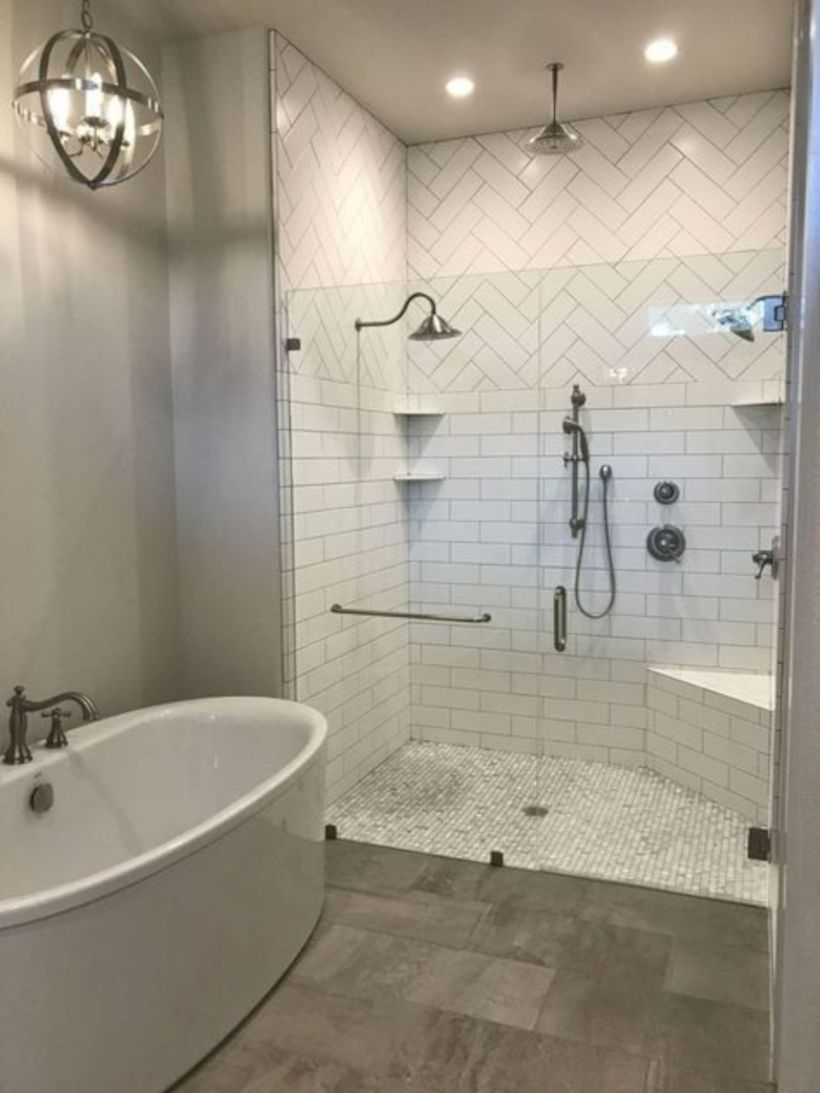 Rustic farmhouse bathroom ideas with shower 102