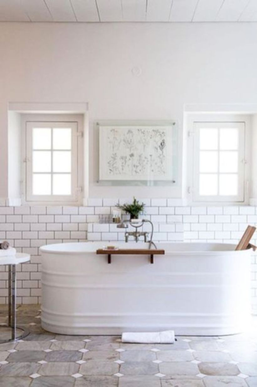 Rustic farmhouse bathroom ideas with shower 113