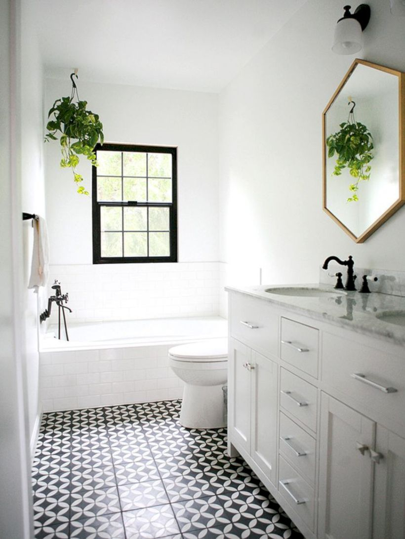 Rustic farmhouse bathroom ideas with shower 75
