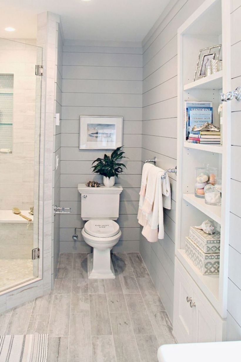 Rustic farmhouse bathroom ideas with shower 97
