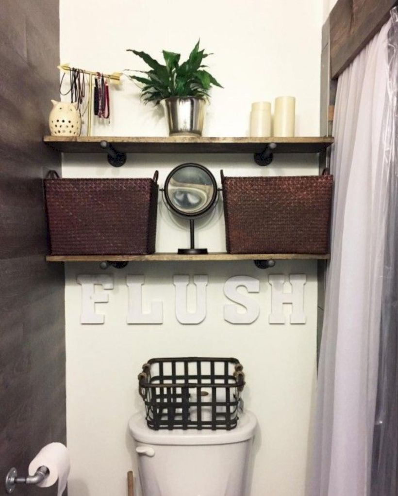 Rustic farmhouse bathroom ideas with shower 99