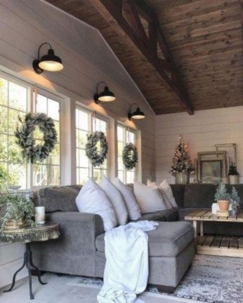 Rustic modern farmhouse living room decor ideas 100