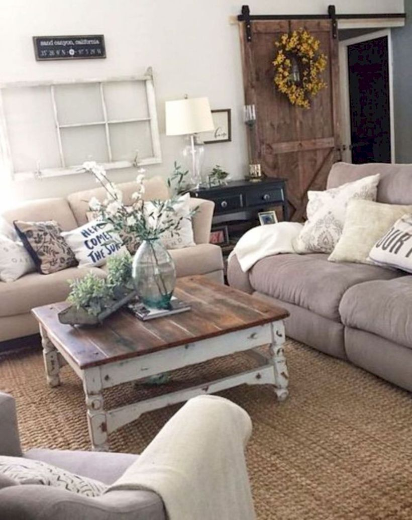 Rustic modern farmhouse living room decor ideas 101