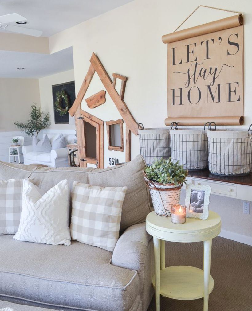 Rustic modern farmhouse living room decor ideas 104