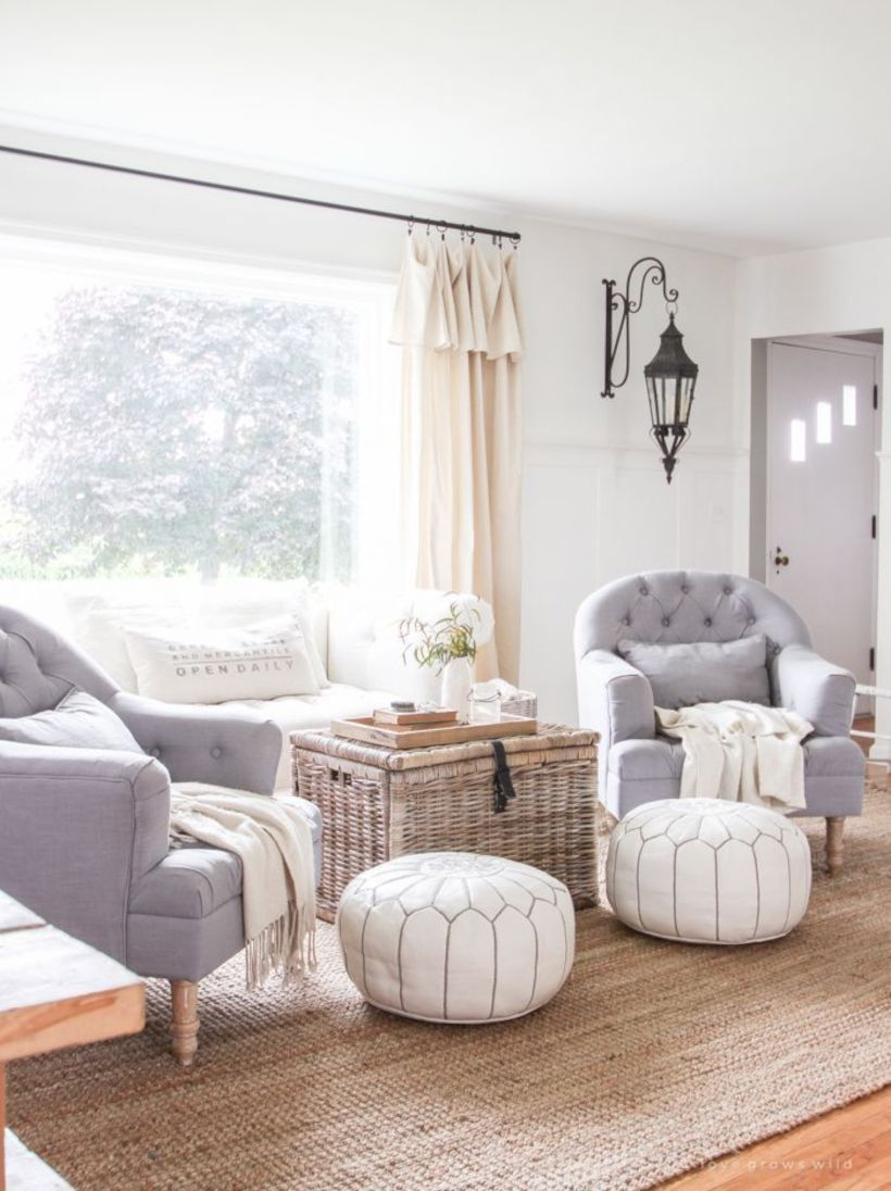 Rustic modern farmhouse living room decor ideas 105