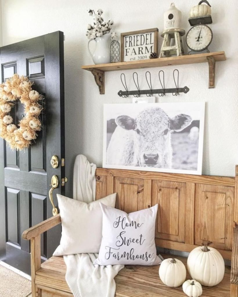 Rustic modern farmhouse living room decor ideas 124