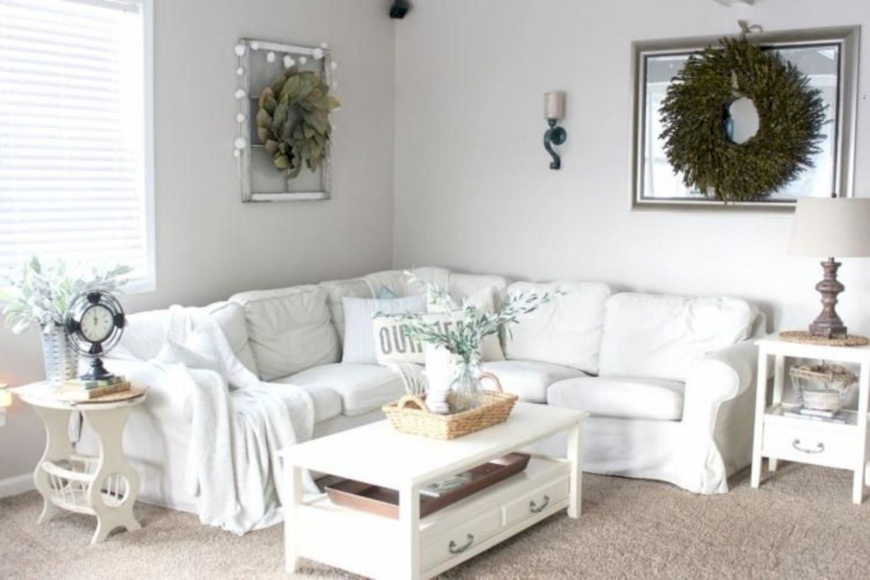 Rustic modern farmhouse living room decor ideas 125