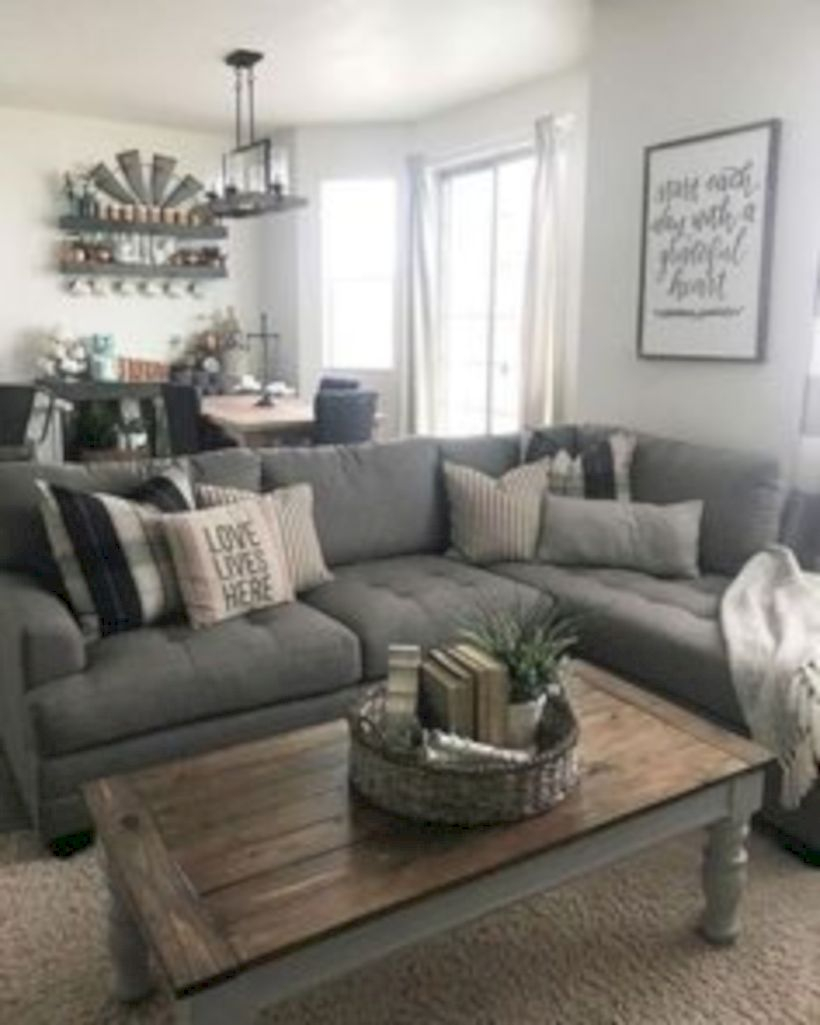 Rustic modern farmhouse living room decor ideas 30
