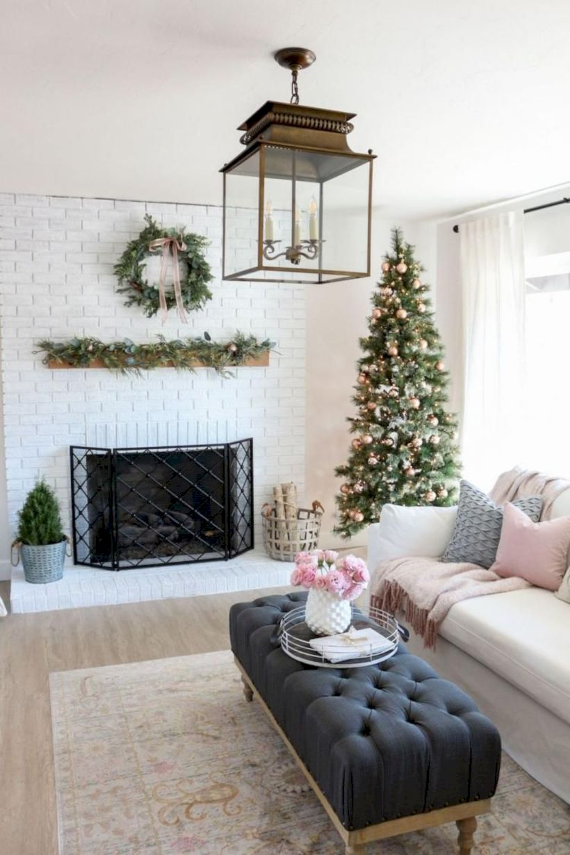 Rustic modern farmhouse living room decor ideas 32