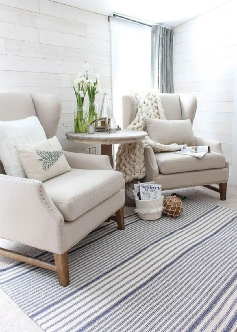 Rustic modern farmhouse living room decor ideas 66