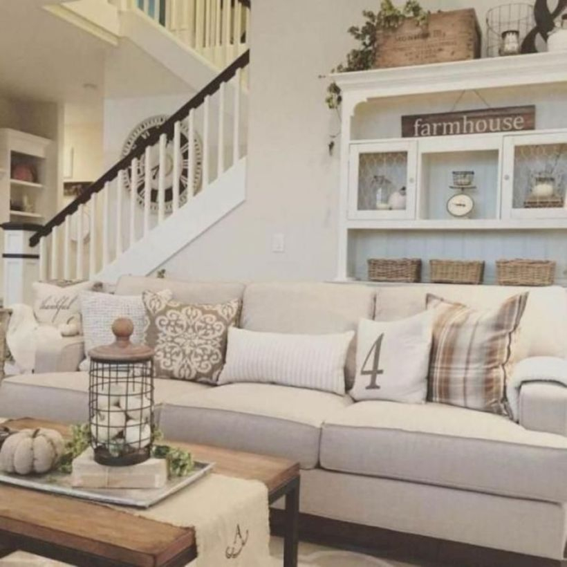 Rustic modern farmhouse living room decor ideas 88