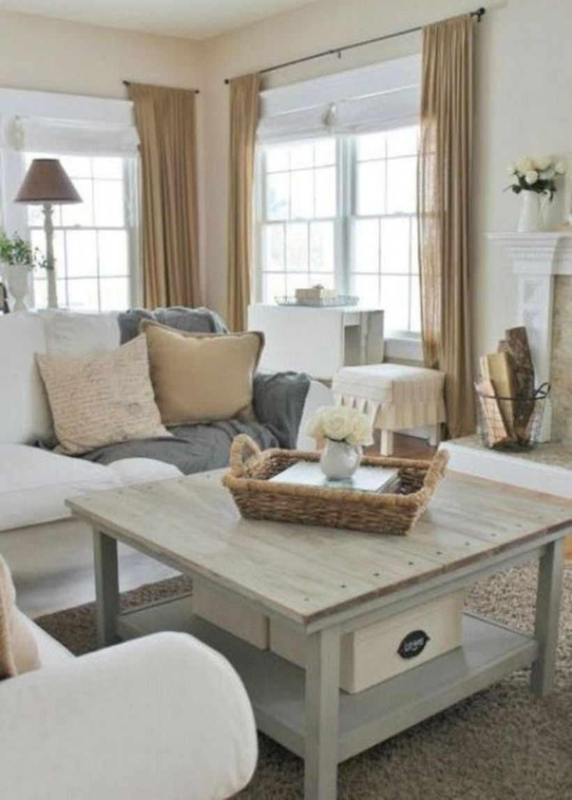 Rustic modern farmhouse living room decor ideas 95