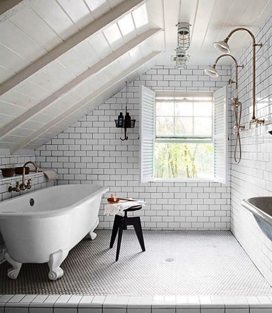 Unique attic bathroom design ideas for your private haven 35