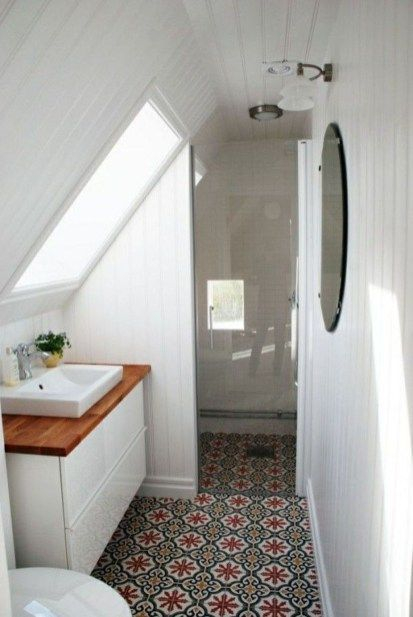 Unique attic bathroom design ideas for your private haven 39