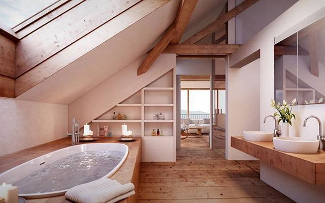 Unique attic bathroom design ideas for your private haven 41