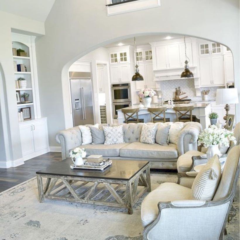 Adorable and cozy neutral living room design ideas 03