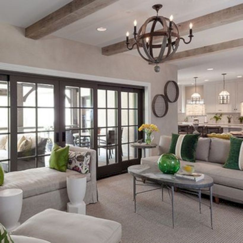 Adorable and cozy neutral living room design ideas 17