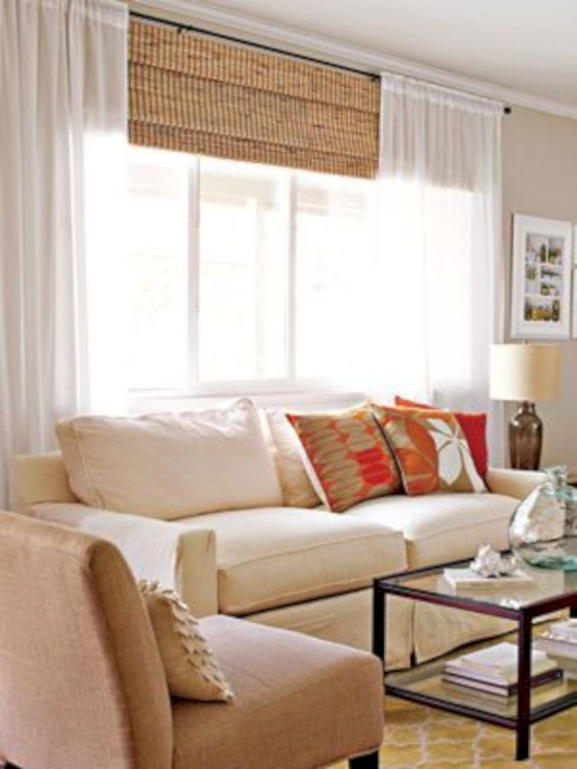 Adorable and cozy neutral living room design ideas 26
