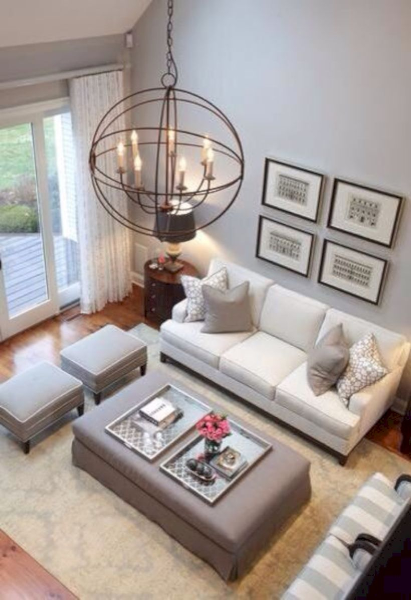 Adorable and cozy neutral living room design ideas 40