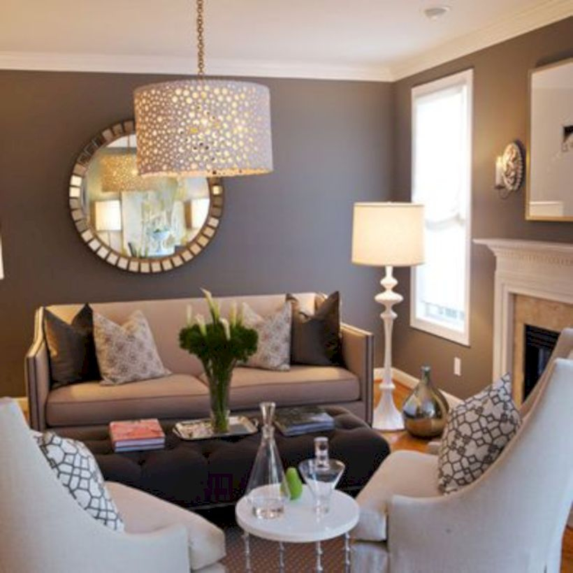 Adorable and cozy neutral living room design ideas 48