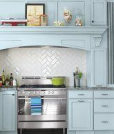 Modern herringbone pattern to give unique elements to your kitchen 07