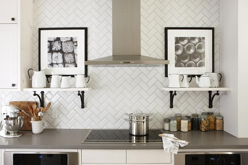 Modern herringbone pattern to give unique elements to your kitchen 09