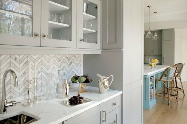 Modern herringbone pattern to give unique elements to your kitchen 10