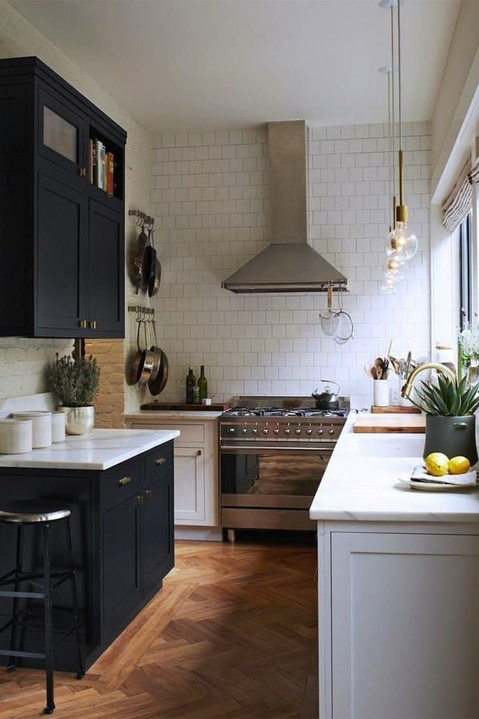 Modern herringbone pattern to give unique elements to your kitchen 13