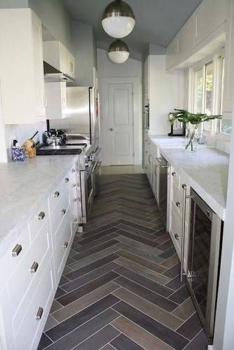 Modern herringbone pattern to give unique elements to your kitchen 14