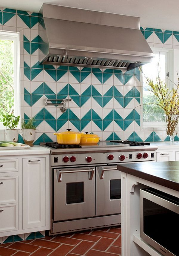 Modern herringbone pattern to give unique elements to your kitchen 15