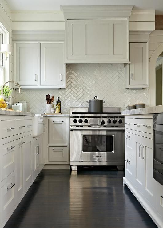 Modern herringbone pattern to give unique elements to your kitchen 17