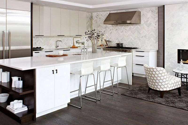 Modern herringbone pattern to give unique elements to your kitchen 18